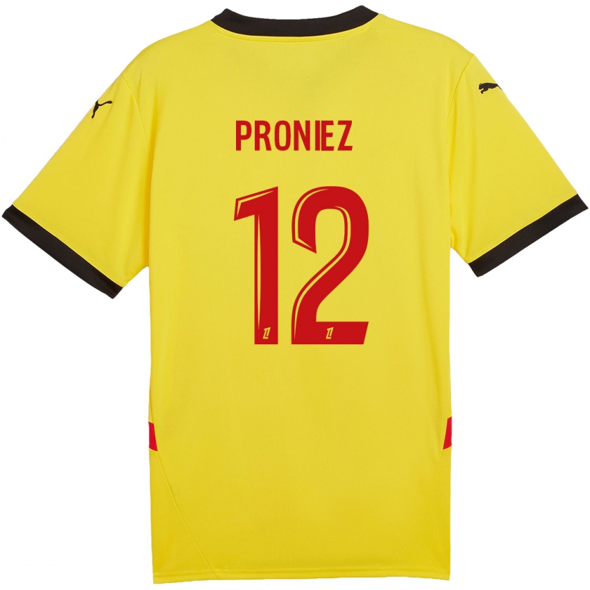 Niño Camiseta Fany Proniez #12 Amarillo Rojo 1ª Equipación 2024/25 La Camisa Perú