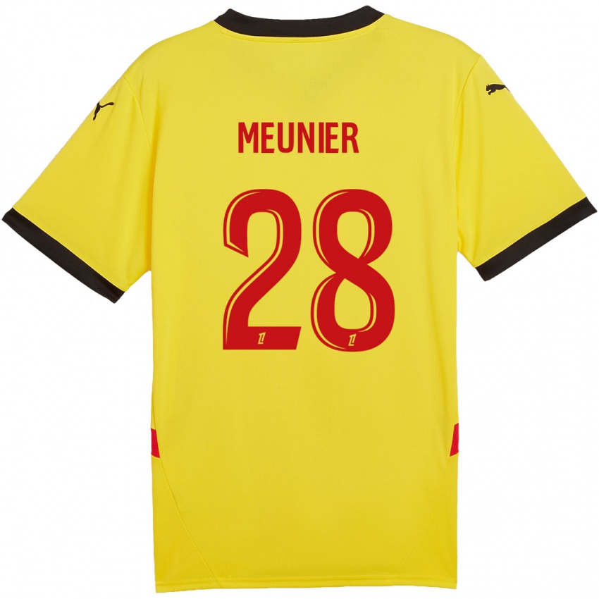 Niño Camiseta Jennifer Meunier #28 Amarillo Rojo 1ª Equipación 2024/25 La Camisa Perú