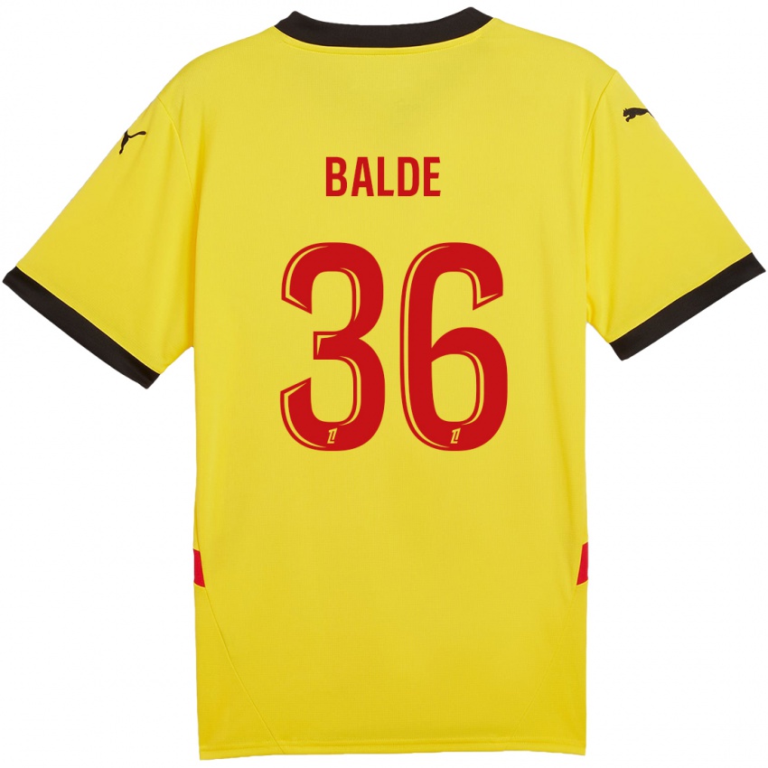 Niño Camiseta Ibrahima Baldé #36 Amarillo Rojo 1ª Equipación 2024/25 La Camisa Perú