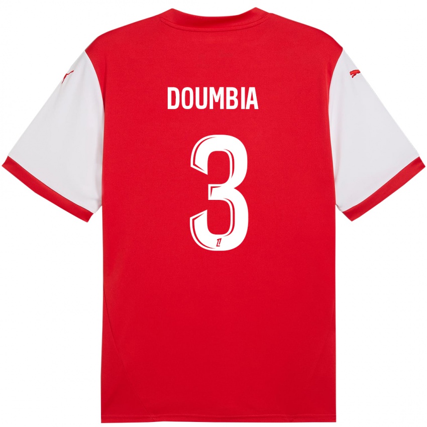 Niño Camiseta Kamory Doumbia #3 Rojo Blanco 1ª Equipación 2024/25 La Camisa Perú