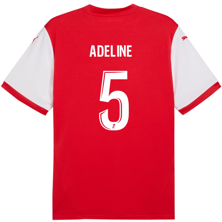 Niño Camiseta Martin Adeline #5 Rojo Blanco 1ª Equipación 2024/25 La Camisa Perú