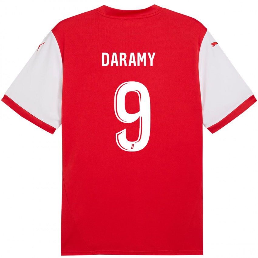 Niño Camiseta Mohamed Daramy #9 Rojo Blanco 1ª Equipación 2024/25 La Camisa Perú