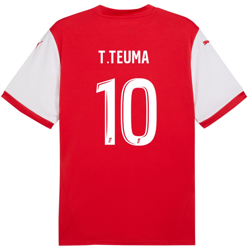 Niño Camiseta Teddy Teuma #10 Rojo Blanco 1ª Equipación 2024/25 La Camisa Perú