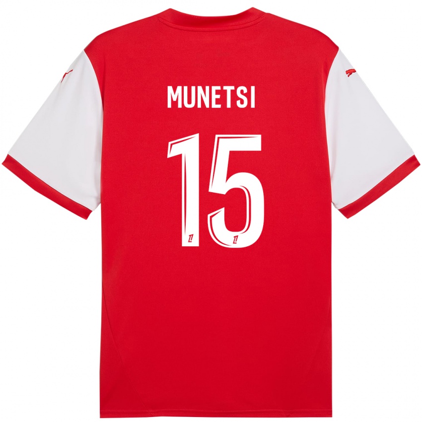 Niño Camiseta Marshall Munetsi #15 Rojo Blanco 1ª Equipación 2024/25 La Camisa Perú