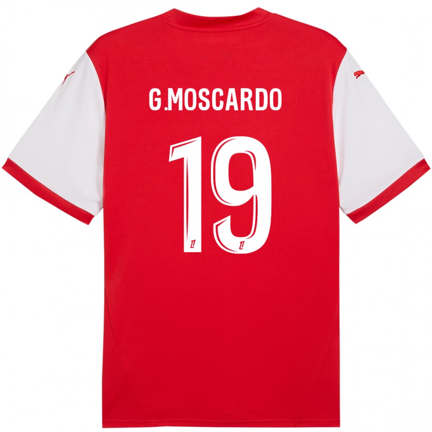 Niño Camiseta Gabriel Moscardo #19 Rojo Blanco 1ª Equipación 2024/25 La Camisa Perú