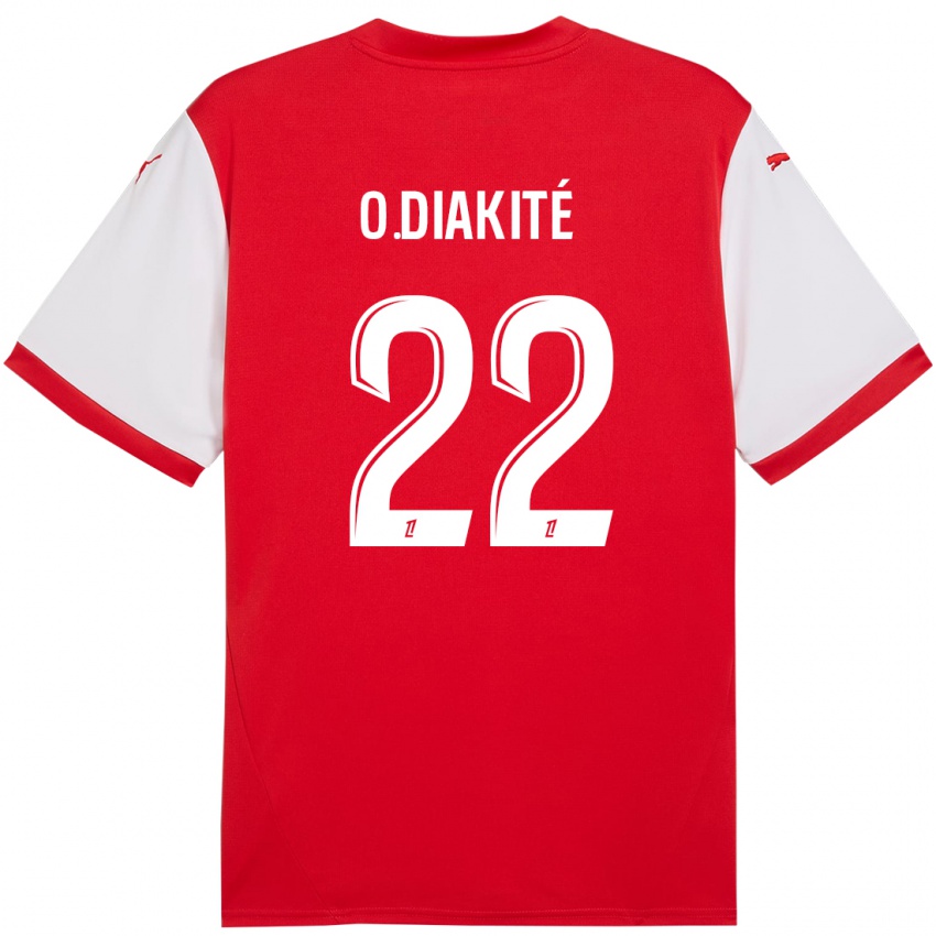 Niño Camiseta Oumar Diakité #22 Rojo Blanco 1ª Equipación 2024/25 La Camisa Perú