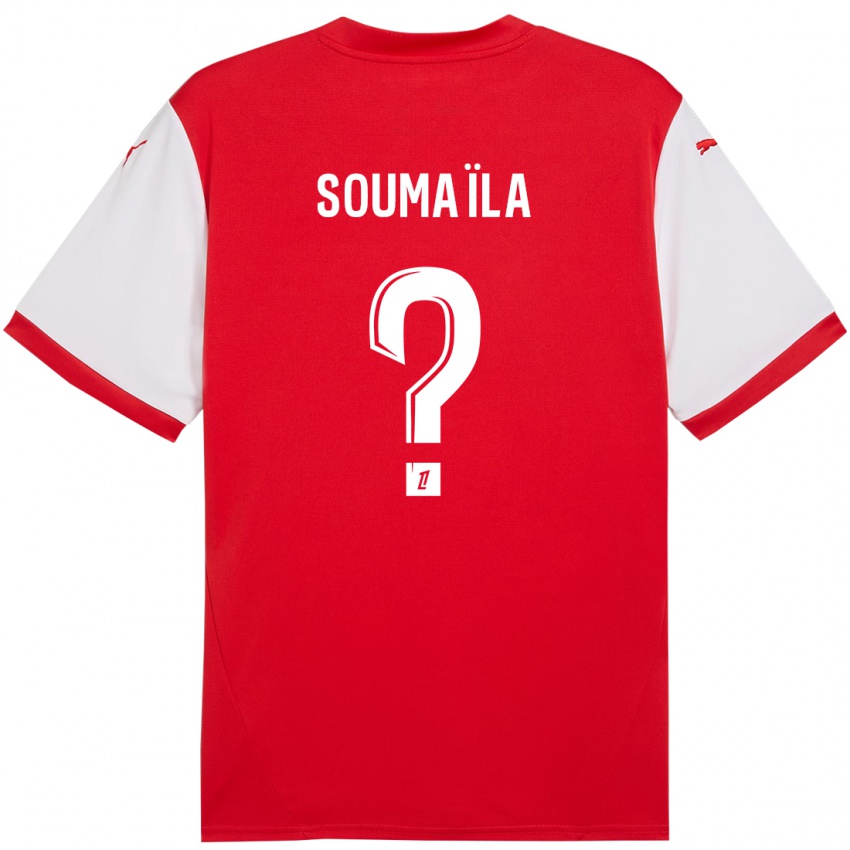 Niño Camiseta Soumaïla Sylla #0 Rojo Blanco 1ª Equipación 2024/25 La Camisa Perú