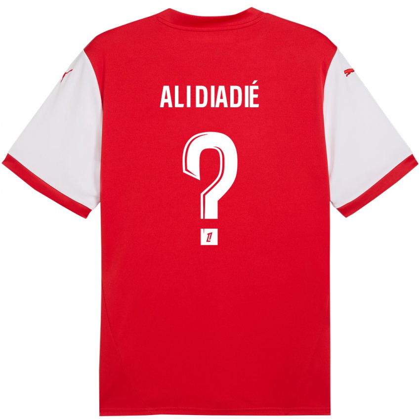 Niño Camiseta Mohamed Ali Diadié #0 Rojo Blanco 1ª Equipación 2024/25 La Camisa Perú