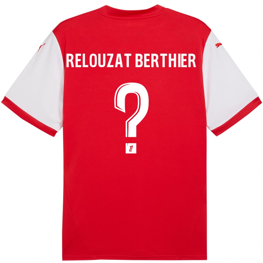 Niño Camiseta Maxime Relouzat Berthier #0 Rojo Blanco 1ª Equipación 2024/25 La Camisa Perú