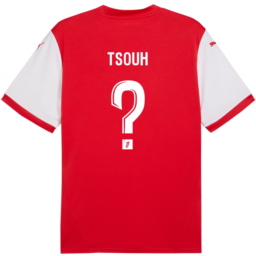 Niño Camiseta Justin Tsouh #0 Rojo Blanco 1ª Equipación 2024/25 La Camisa Perú