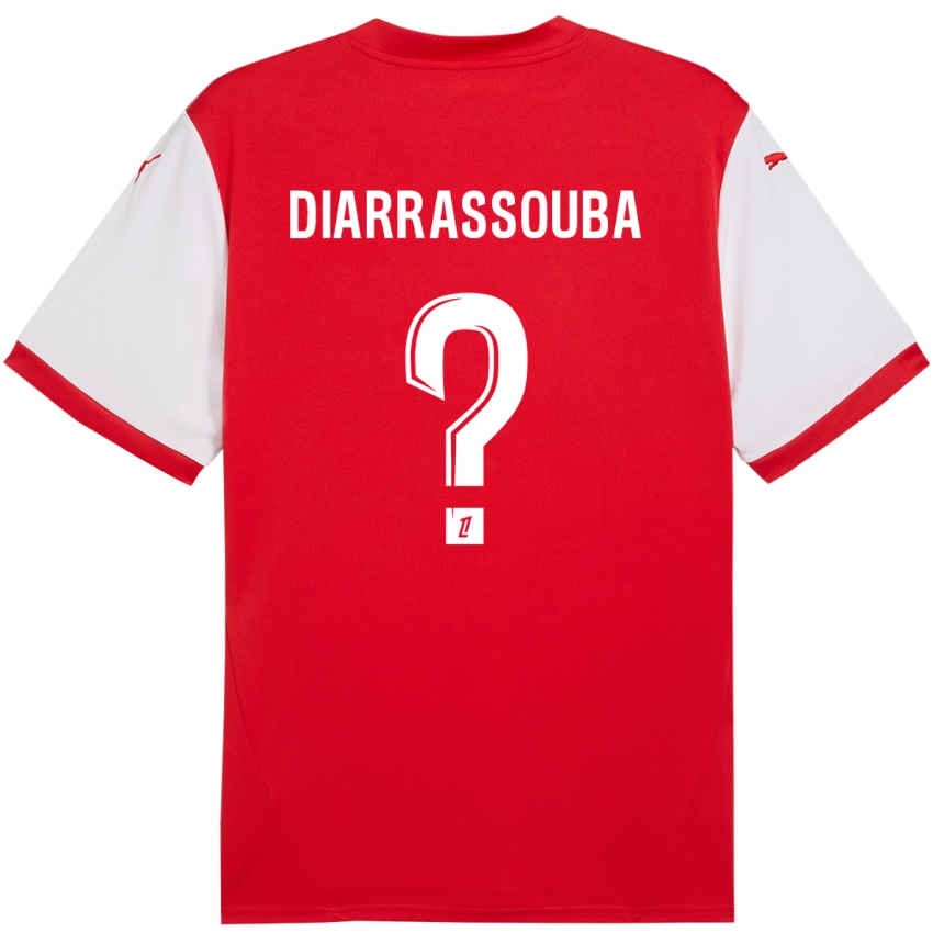 Niño Camiseta Tidiane Diarrassouba #0 Rojo Blanco 1ª Equipación 2024/25 La Camisa Perú