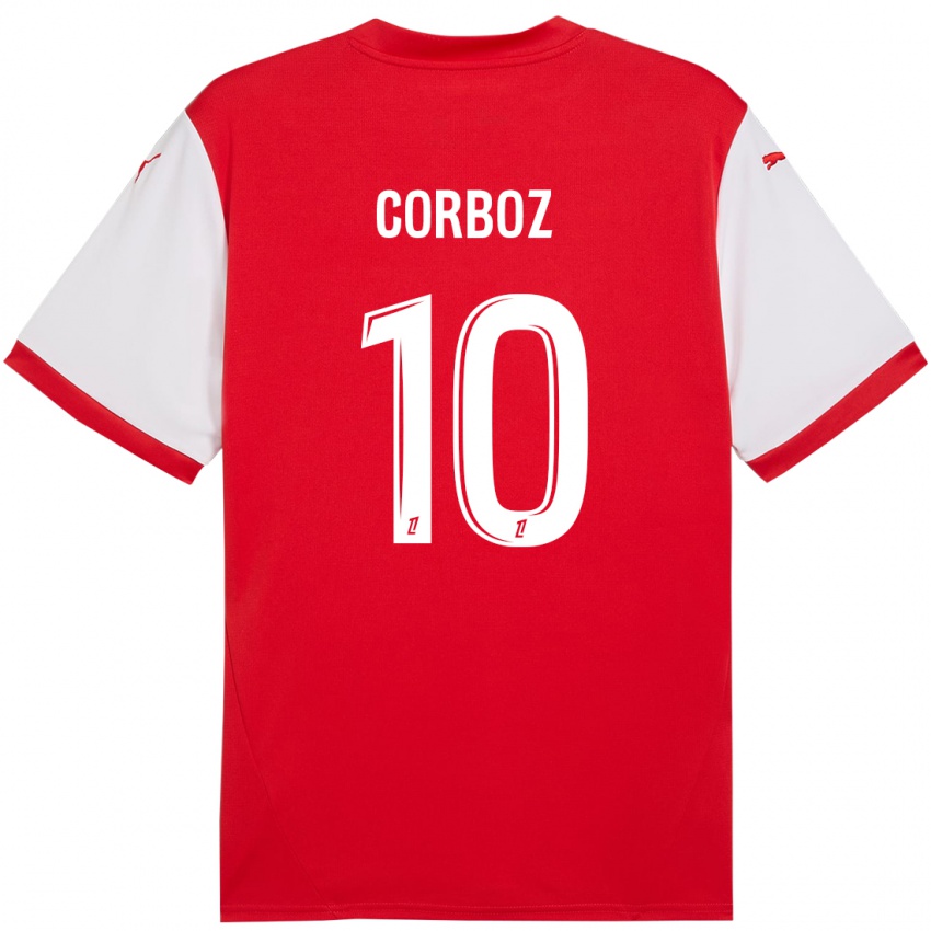 Niño Camiseta Rachel Corboz #10 Rojo Blanco 1ª Equipación 2024/25 La Camisa Perú