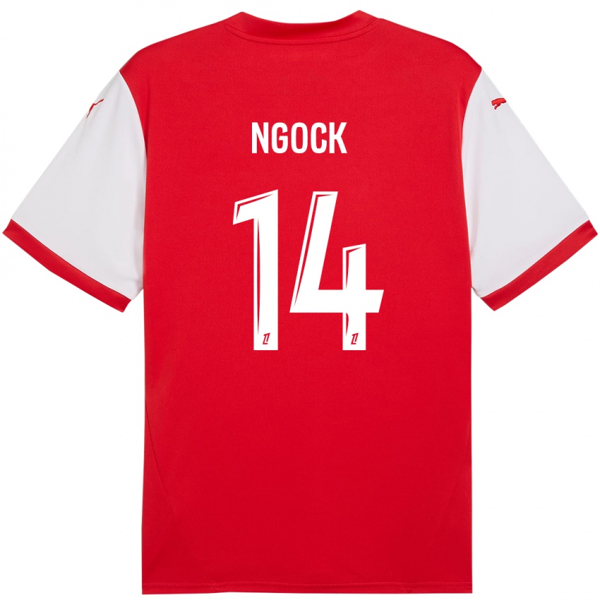 Niño Camiseta Monique Ngock #14 Rojo Blanco 1ª Equipación 2024/25 La Camisa Perú