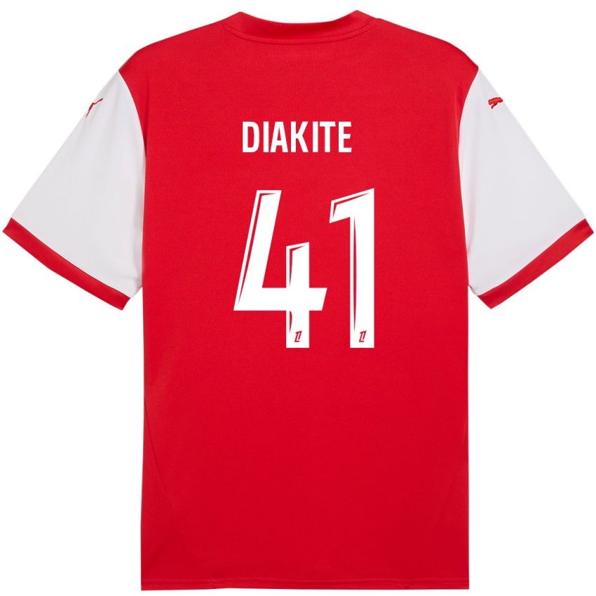 Niño Camiseta Ibrahim Diakité #41 Rojo Blanco 1ª Equipación 2024/25 La Camisa Perú