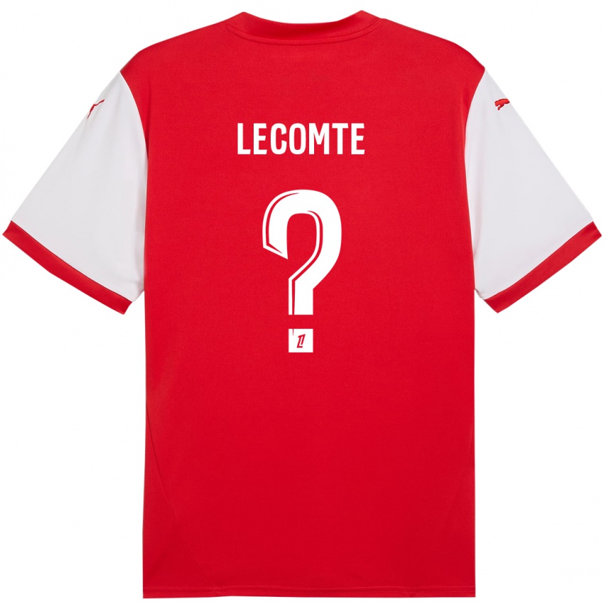 Niño Camiseta Benjamin Lecomte #0 Rojo Blanco 1ª Equipación 2024/25 La Camisa Perú