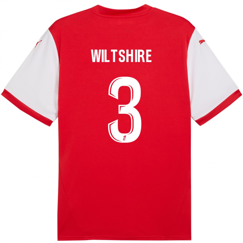 Niño Camiseta Tiernny Wiltshire #3 Rojo Blanco 1ª Equipación 2024/25 La Camisa Perú