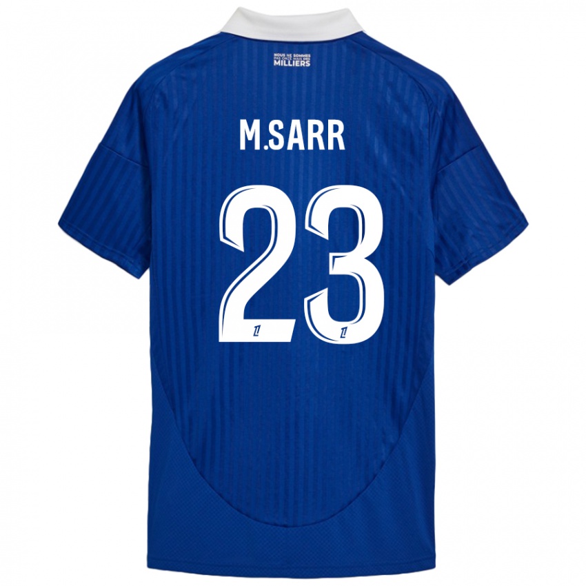 Niño Camiseta Mamadou Sarr #23 Azul Blanco 1ª Equipación 2024/25 La Camisa Perú