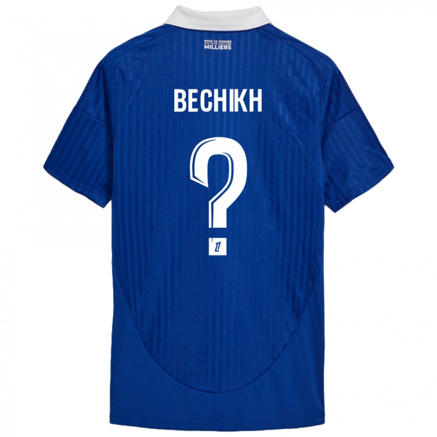 Niño Camiseta Mohamed Bechikh #0 Azul Blanco 1ª Equipación 2024/25 La Camisa Perú