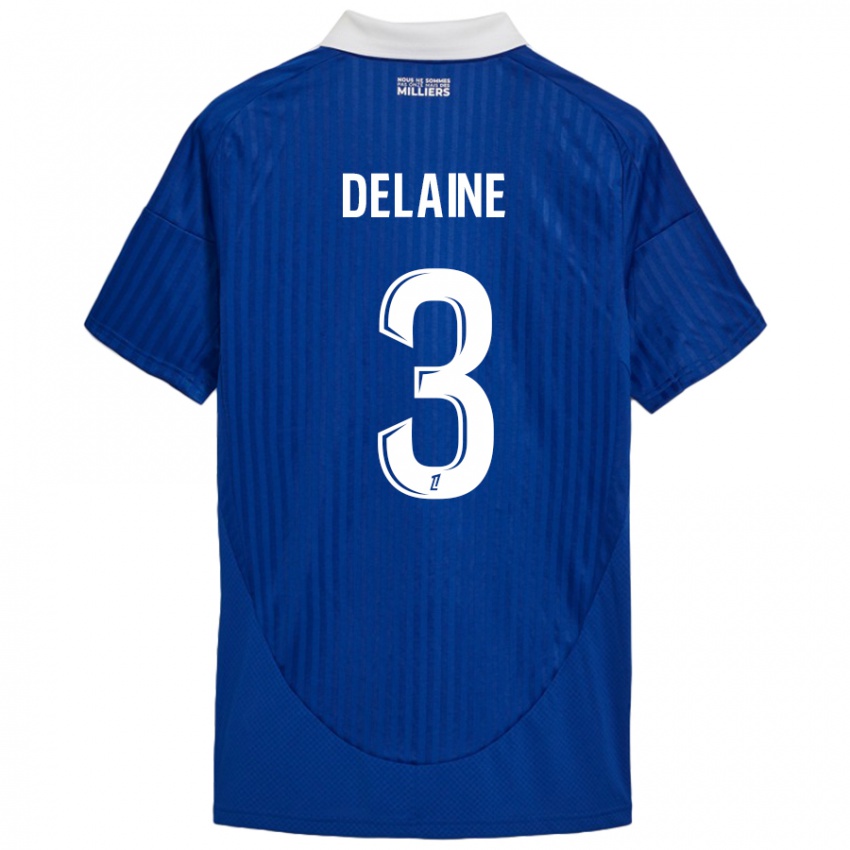 Niño Camiseta Thomas Delaine #3 Azul Blanco 1ª Equipación 2024/25 La Camisa Perú