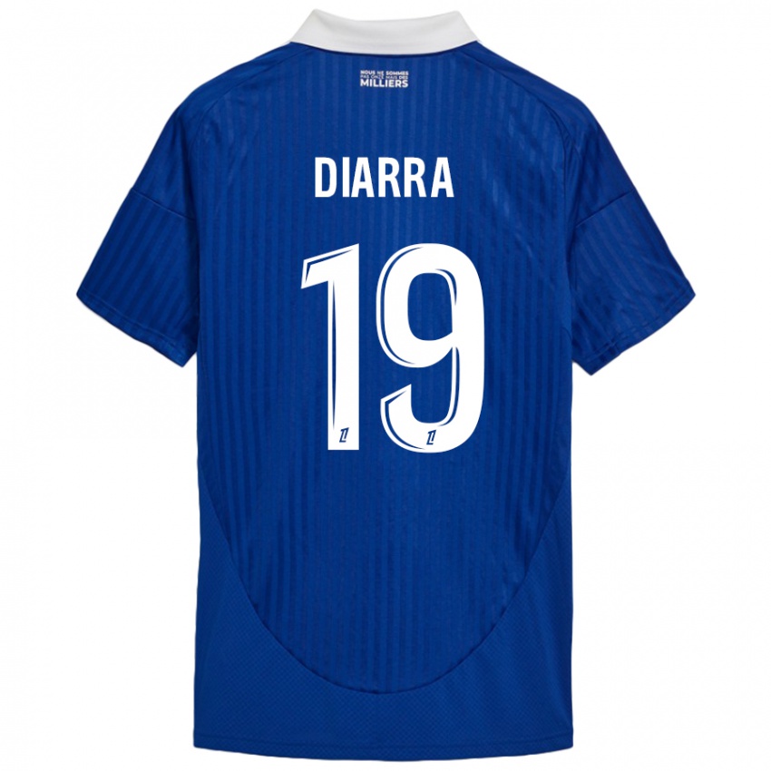 Niño Camiseta Habib Diarra #19 Azul Blanco 1ª Equipación 2024/25 La Camisa Perú