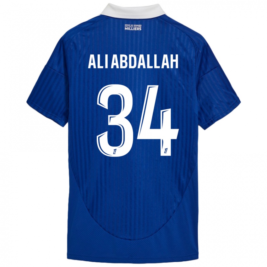 Niño Camiseta Aboubacar Ali Abdallah #34 Azul Blanco 1ª Equipación 2024/25 La Camisa Perú