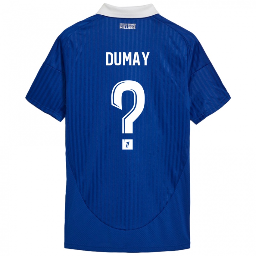 Niño Camiseta Yoann Dumay #0 Azul Blanco 1ª Equipación 2024/25 La Camisa Perú