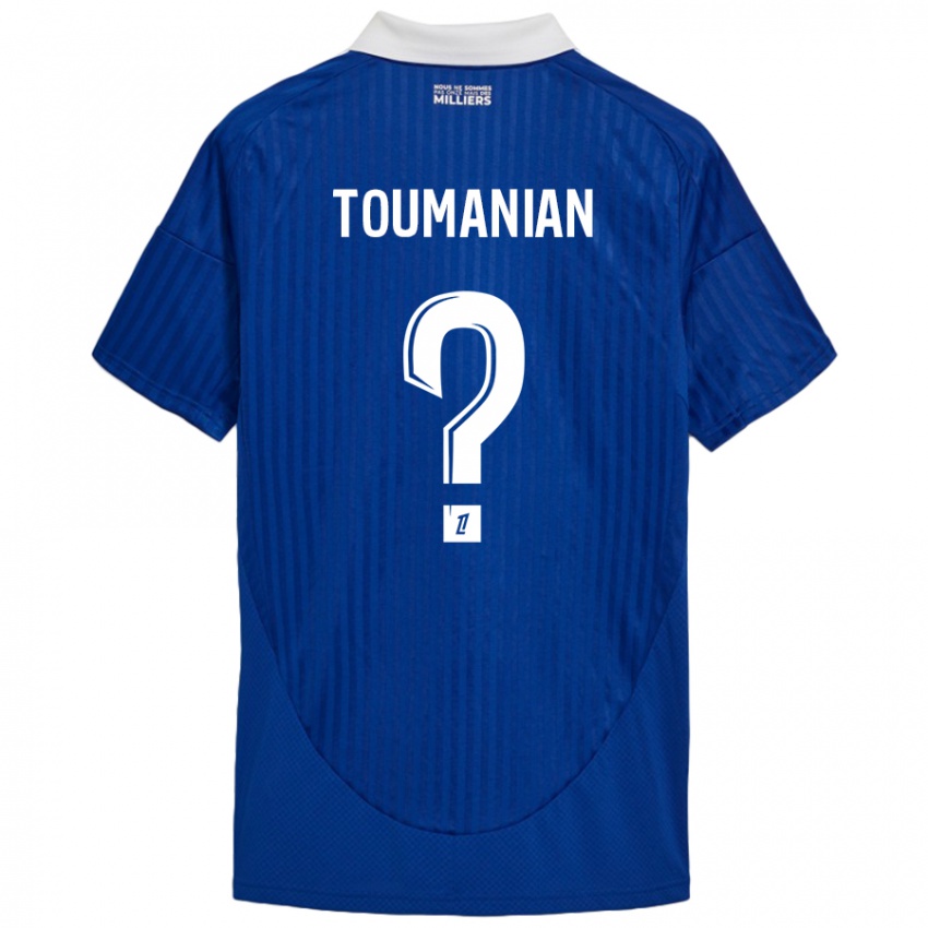 Niño Camiseta Anthony Toumanian #0 Azul Blanco 1ª Equipación 2024/25 La Camisa Perú