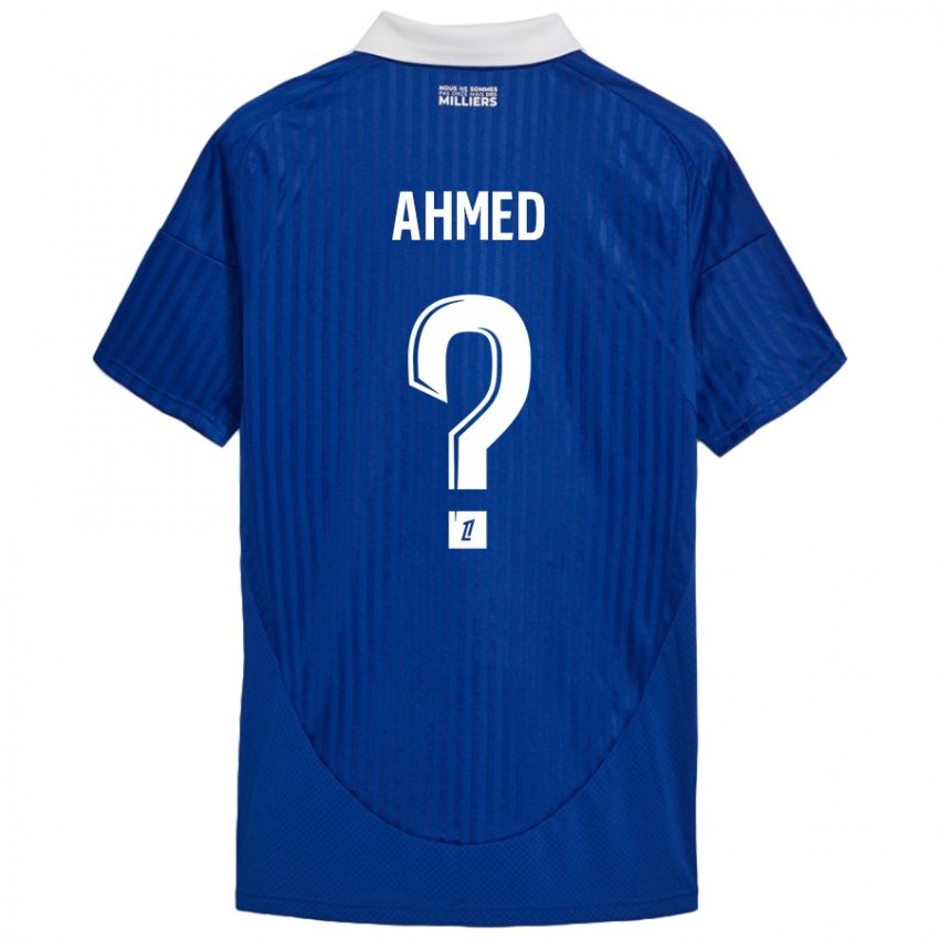 Niño Camiseta Aymeric Ahmed #0 Azul Blanco 1ª Equipación 2024/25 La Camisa Perú