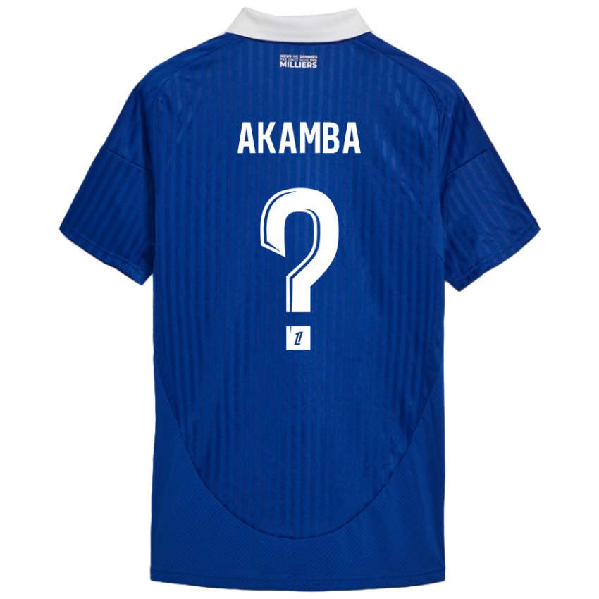 Niño Camiseta Fred Akamba #0 Azul Blanco 1ª Equipación 2024/25 La Camisa Perú