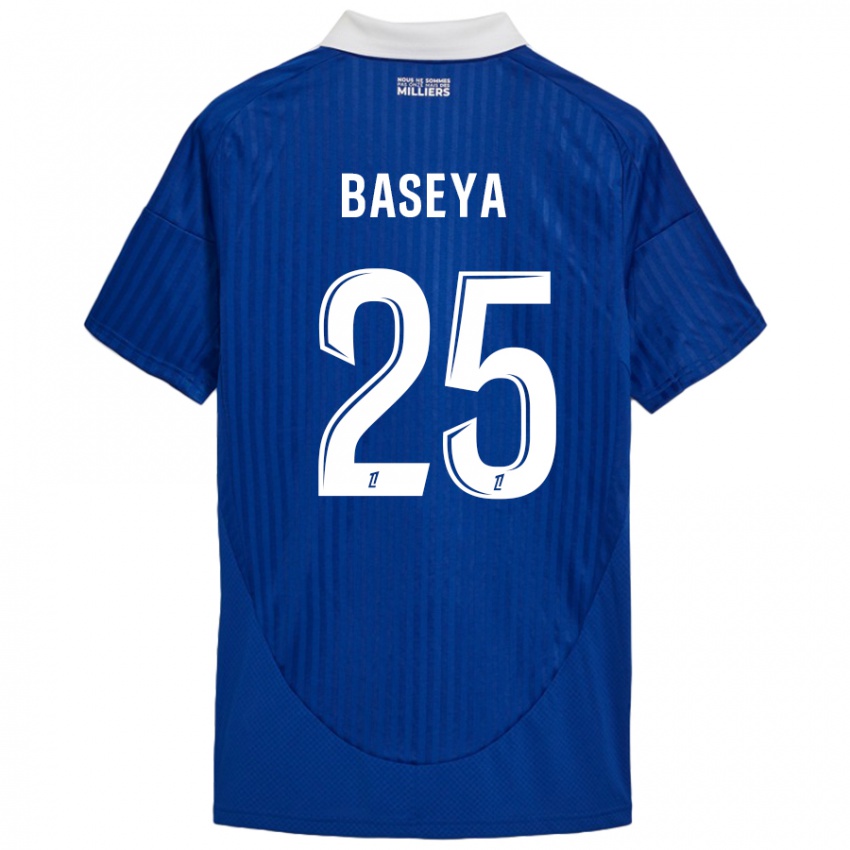 Niño Camiseta Steven Baseya #25 Azul Blanco 1ª Equipación 2024/25 La Camisa Perú