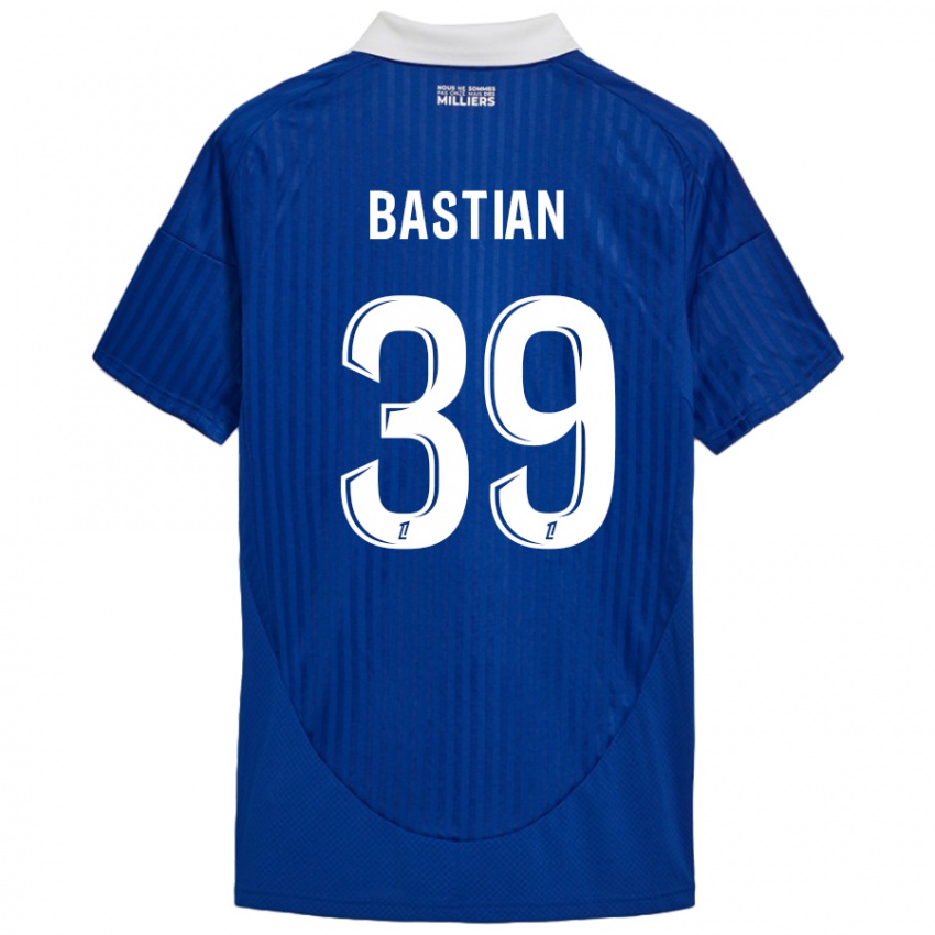 Niño Camiseta Maxime Bastian #39 Azul Blanco 1ª Equipación 2024/25 La Camisa Perú