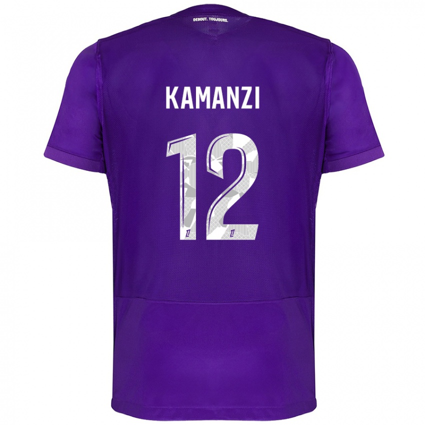 Niño Camiseta Warren Kamanzi #12 Morado Blanco 1ª Equipación 2024/25 La Camisa Perú