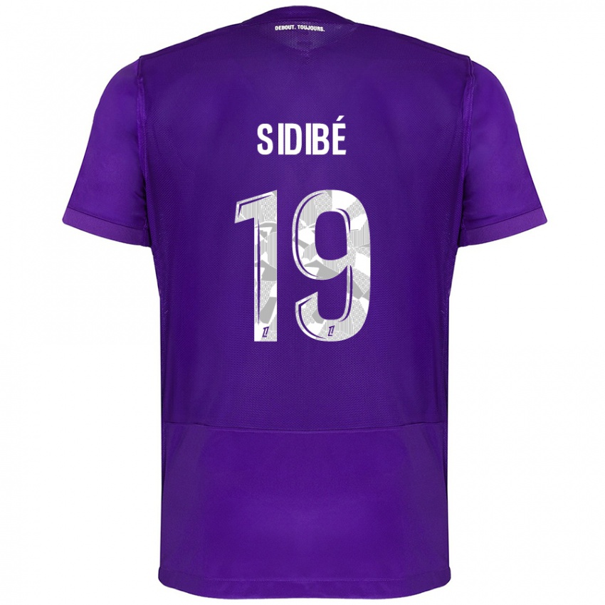 Niño Camiseta Djibril Sidibé #19 Morado Blanco 1ª Equipación 2024/25 La Camisa Perú