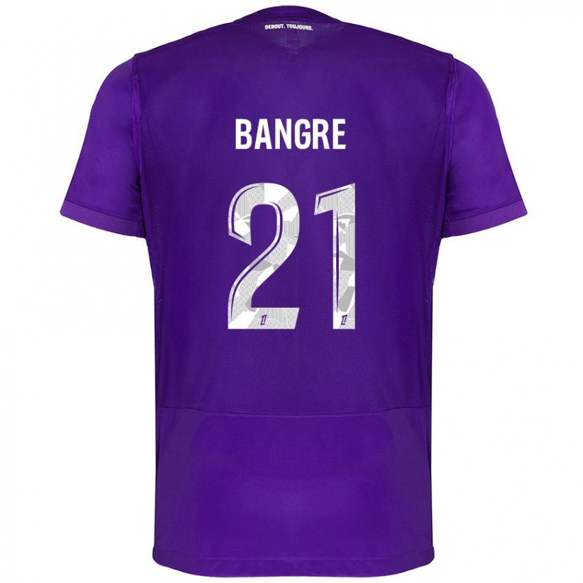 Niño Camiseta Mamady Bangré #21 Morado Blanco 1ª Equipación 2024/25 La Camisa Perú