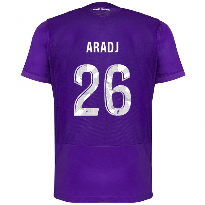 Niño Camiseta Ylies Aradj #26 Morado Blanco 1ª Equipación 2024/25 La Camisa Perú