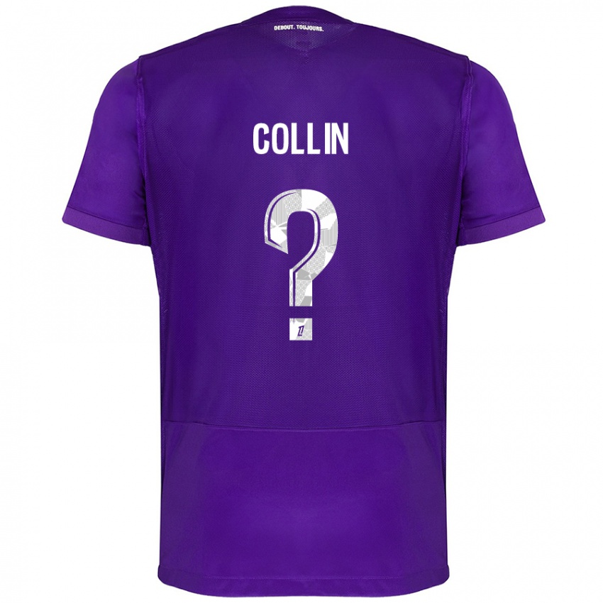 Niño Camiseta Théo Collin #0 Morado Blanco 1ª Equipación 2024/25 La Camisa Perú