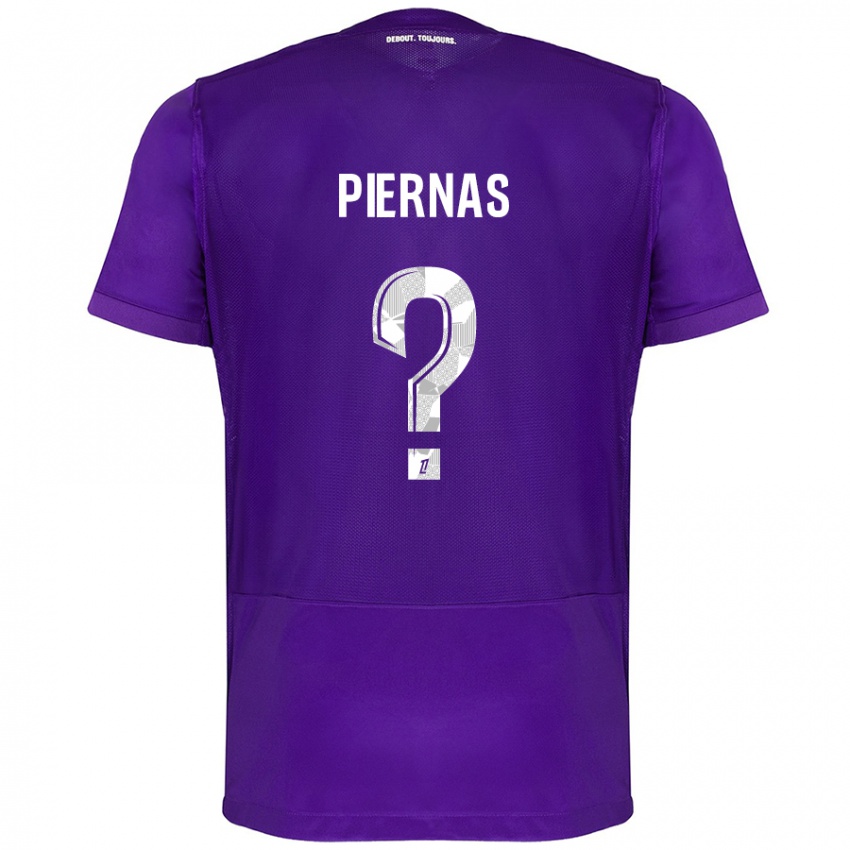 Niño Camiseta Gaëtan Bakhouche Piernas #0 Morado Blanco 1ª Equipación 2024/25 La Camisa Perú