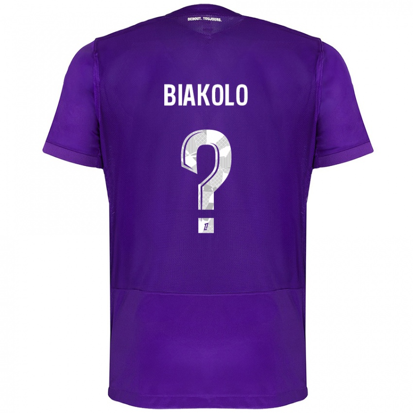 Niño Camiseta Tony Biakolo #0 Morado Blanco 1ª Equipación 2024/25 La Camisa Perú