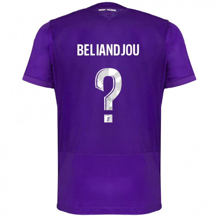 Niño Camiseta Ruben Beliandjou #0 Morado Blanco 1ª Equipación 2024/25 La Camisa Perú