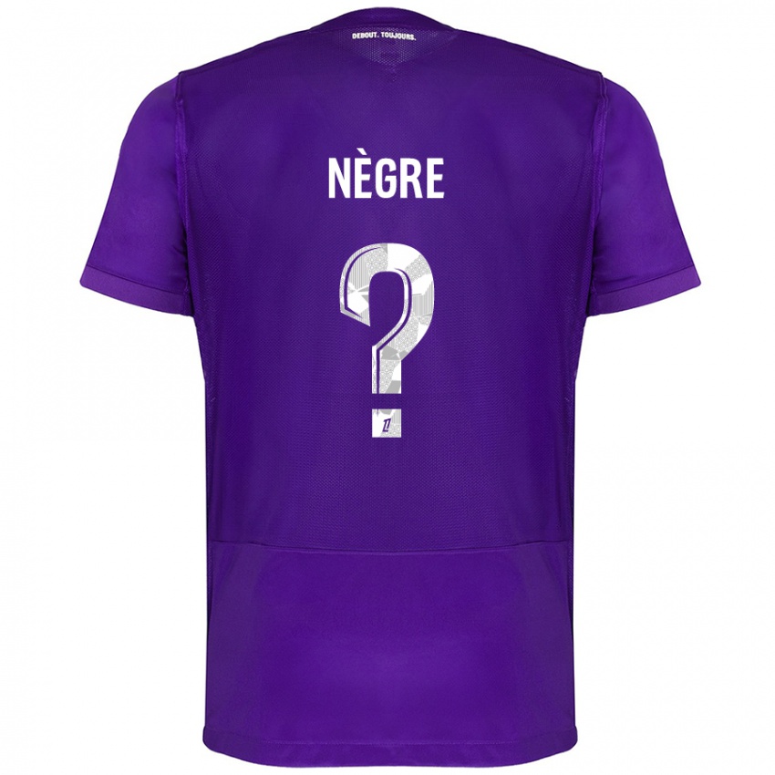 Niño Camiseta Thibo Nègre #0 Morado Blanco 1ª Equipación 2024/25 La Camisa Perú