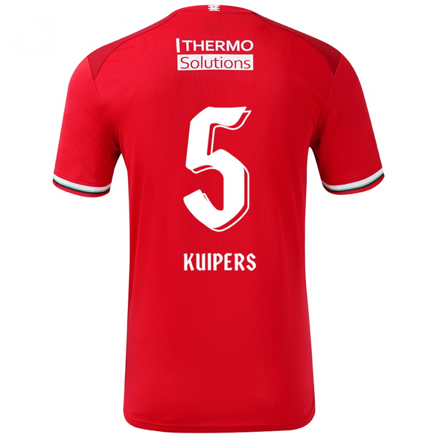 Niño Camiseta Bas Kuipers #5 Rojo Blanco 1ª Equipación 2024/25 La Camisa Perú