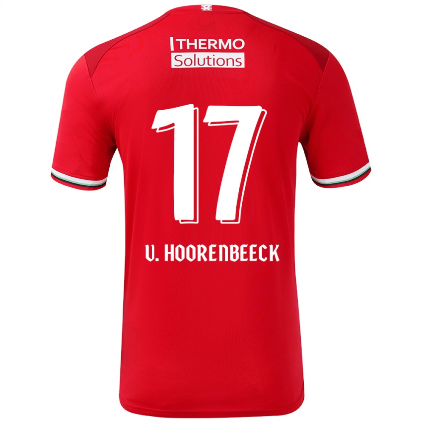 Niño Camiseta Alec Van Hoorenbeeck #17 Rojo Blanco 1ª Equipación 2024/25 La Camisa Perú