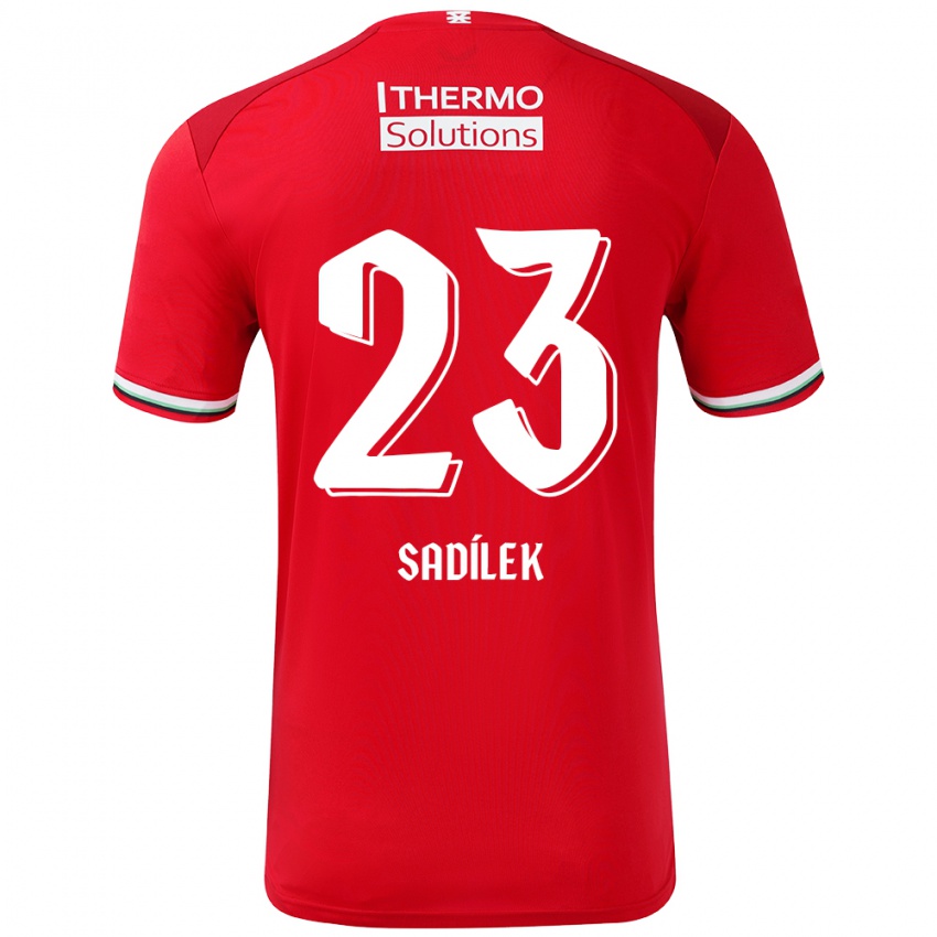 Niño Camiseta Michal Sadilek #23 Rojo Blanco 1ª Equipación 2024/25 La Camisa Perú