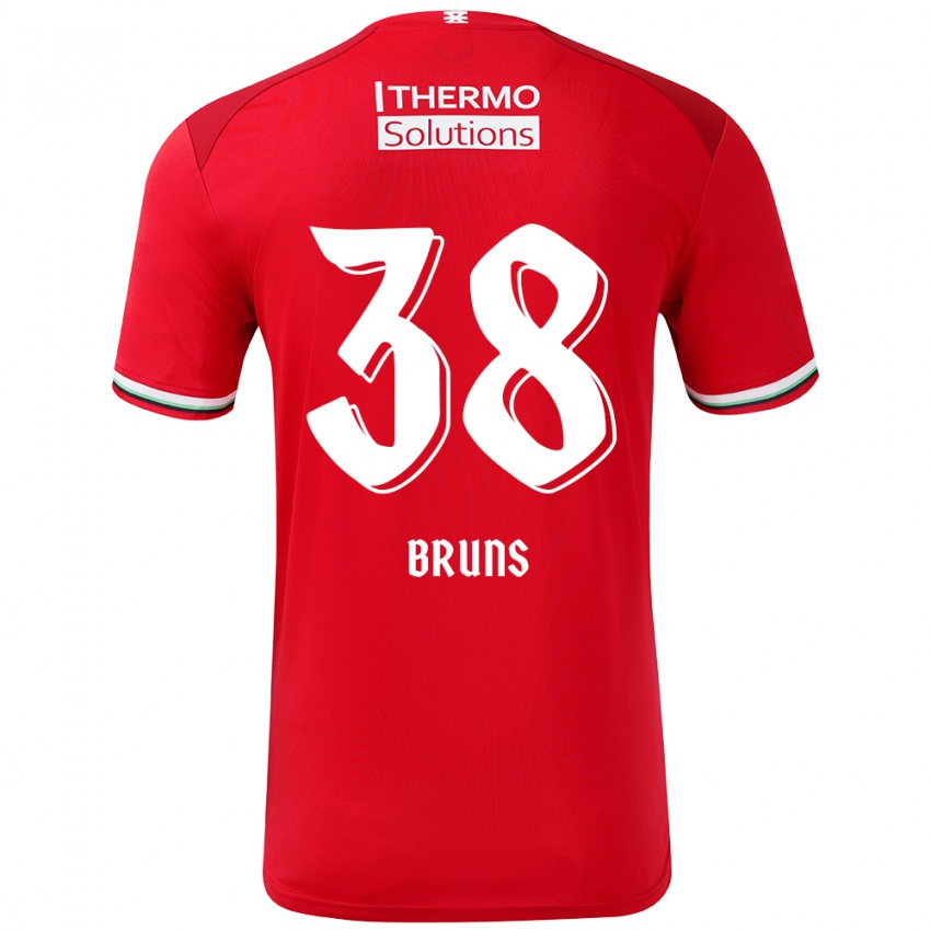 Niño Camiseta Max Bruns #38 Rojo Blanco 1ª Equipación 2024/25 La Camisa Perú