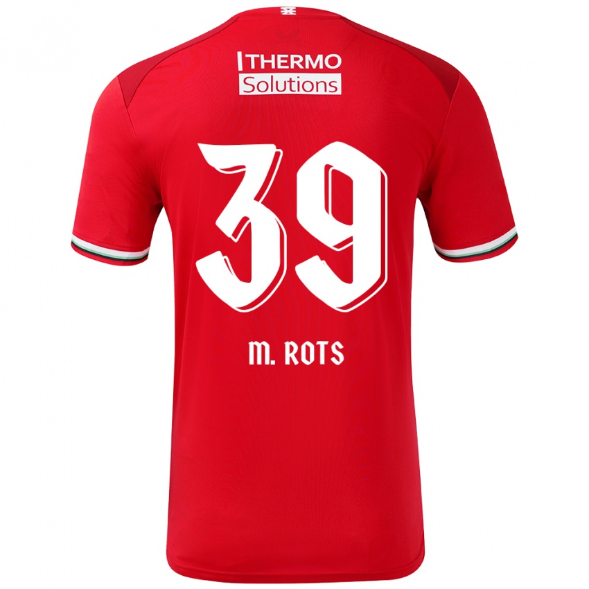 Niño Camiseta Mats Rots #39 Rojo Blanco 1ª Equipación 2024/25 La Camisa Perú