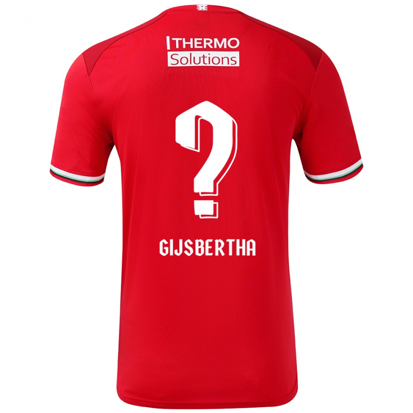 Niño Camiseta Tyrese Gijsbertha #0 Rojo Blanco 1ª Equipación 2024/25 La Camisa Perú