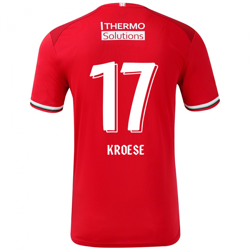 Niño Camiseta Fieke Kroese #17 Rojo Blanco 1ª Equipación 2024/25 La Camisa Perú