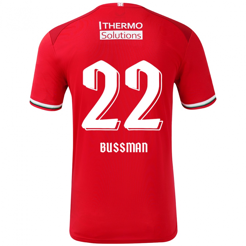 Niño Camiseta Fiene Bussman #22 Rojo Blanco 1ª Equipación 2024/25 La Camisa Perú