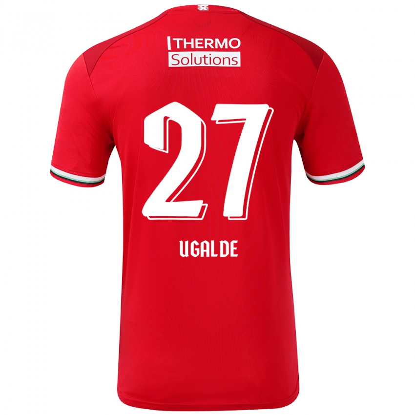 Niño Camiseta Manfred Ugalde #27 Rojo Blanco 1ª Equipación 2024/25 La Camisa Perú