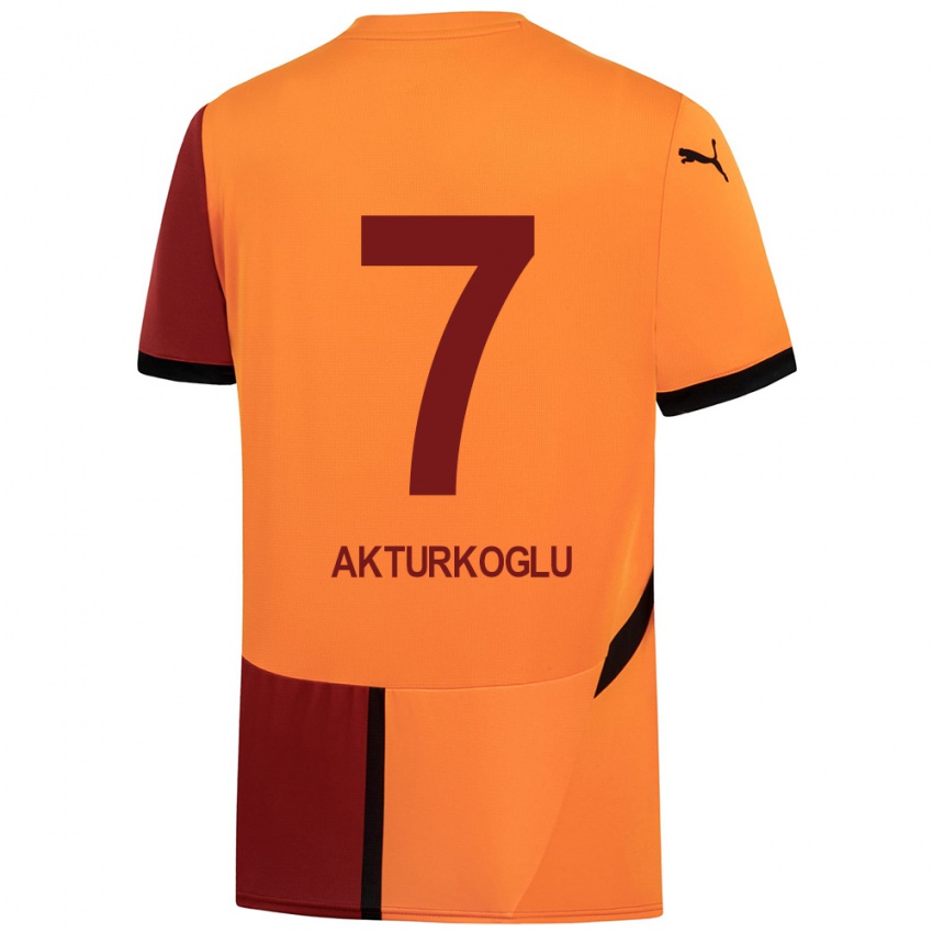 Niño Camiseta Kerem Aktürkoğlu #7 Amarillo Rojo 1ª Equipación 2024/25 La Camisa Perú